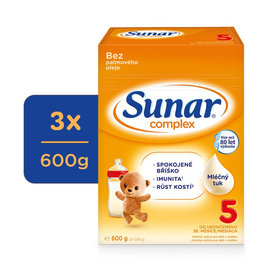 3x SUNAR Complex 5 Mlieko dojčenské 600 g