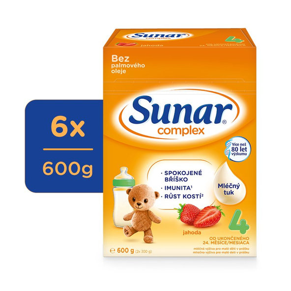 6x SUNAR Complex 4 jahoda, 600 g