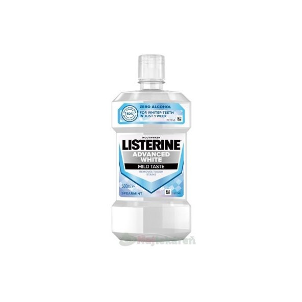 LISTERINE ADVANCED WHITE, bieliaca ústna voda, 500ml