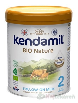 E-shop KENDAMIL 2 BIO Nature pokračovacie mlieko s DHA, 800g