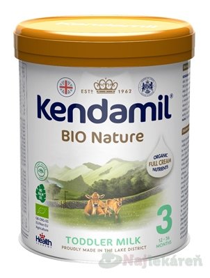 E-shop KENDAMIL 3 BIO Nature batoľacie mlieko s DHA, 800g