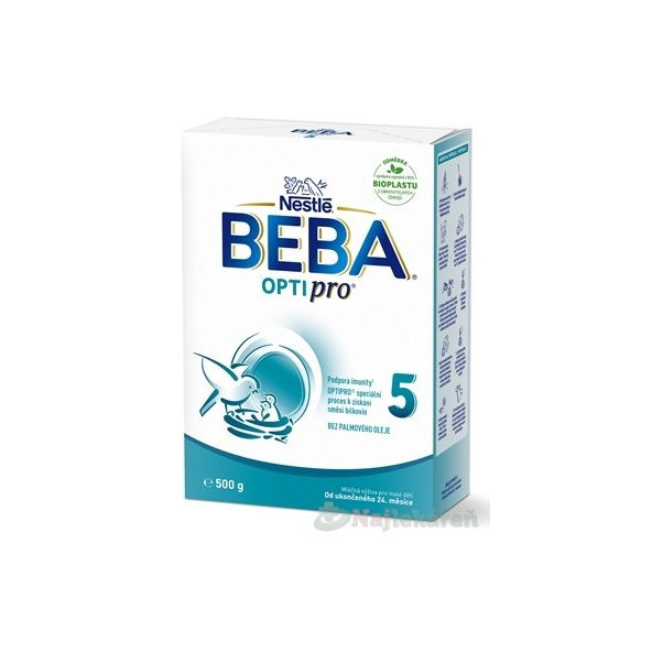 BEBA OPTIPRO 5 mliečna výživa (od ukonč. 24m), 500g