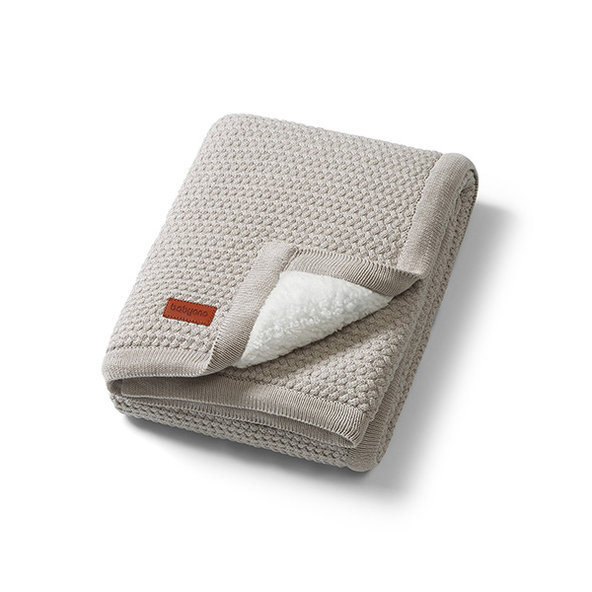 BABYONO Deka bavlnená s fleecovou podšívkou 75 x 100 cm sivá