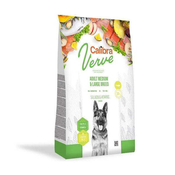 Calibra Dog Verve GF Adult Medium & Large Salmon & Herring 2kg