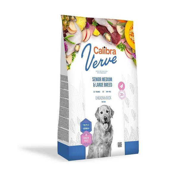 Calibra Dog Verve GF Senior Medium &  Large Chicken & Duck 12kg