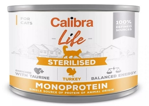 E-shop Calibra cat Life Sterilised turkey konzervy pre mačky 6x200g