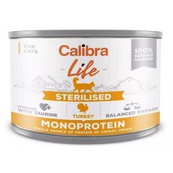 Calibra cat Life Sterilised turkey konzervy pre mačky 6x200g