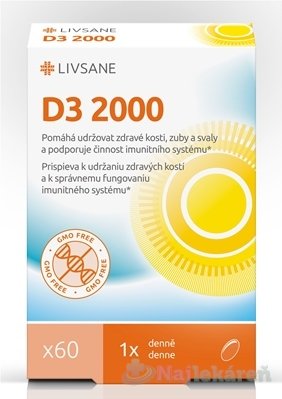 E-shop LIVSANE Vitamín D3 2000 IU 60 cps