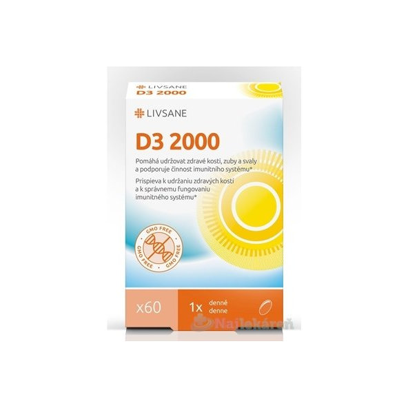 LIVSANE Vitamín D3 2000 IU 60 cps