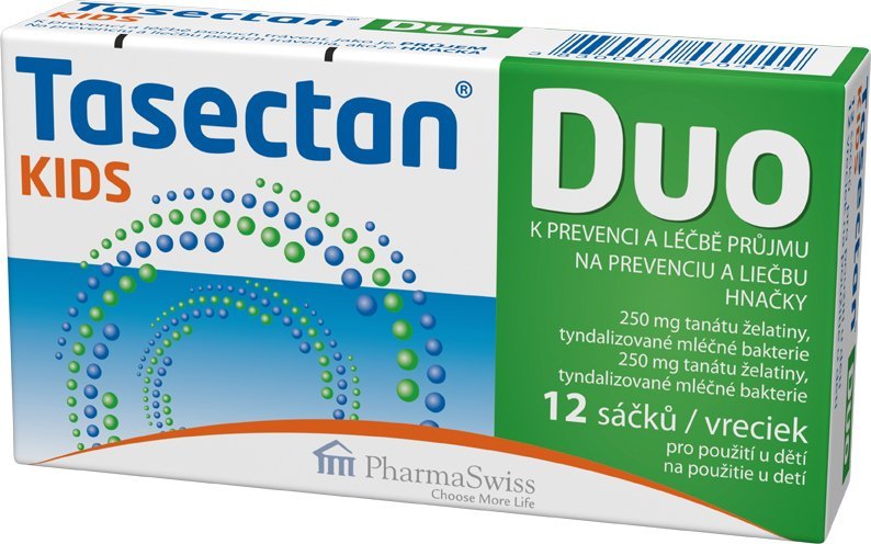 E-shop Tasectan KIDS DUO 250 mg prevencia a liečba hnačky 12 vreciek