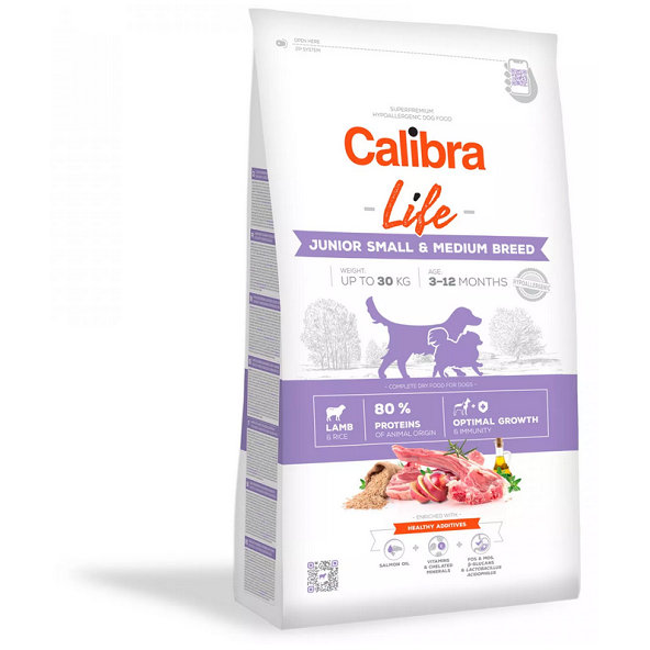 Calibra Dog Life Junior Small & Medium Breed Lamb 12kg