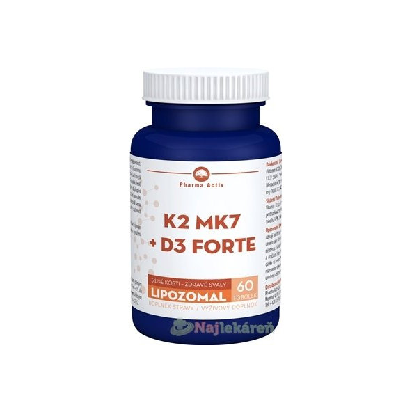 Pharma Activ Lipozomal K2 MK7 + D3 FORTE, 60 cps