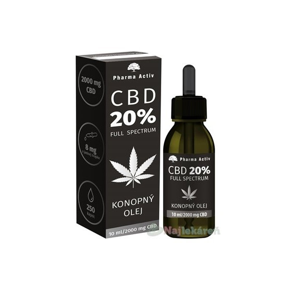 Pharma Activ CBD 20% Full Spectrum KONOPNÝ OLEJ, 10 ml