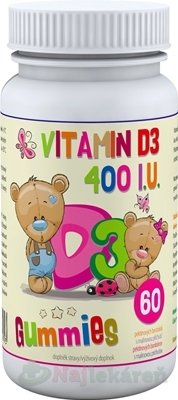 E-shop VITAMIN D3 400 I.U. Gummies - Clinical, gumové želé, 60 ks