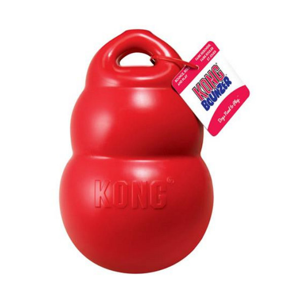 Hračka pre psy Kong Dog Bounzer granát s úchytom na aportovanie L červená