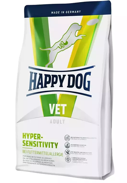 E-shop Happy Dog VET DIET - Hypersensitivity - pri potravinovej alergii pre psy 4kg