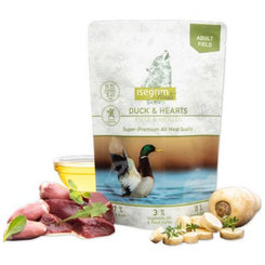ISEGRIM dog Adult Isegrim Roots, Duck & Hearts kapsičky pre psy 7x410g