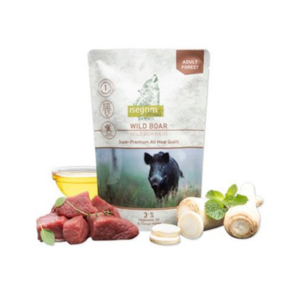 ISEGRIM dog Monoprotein Isegrim Roots, Wild Boar kapsičky pre psy 7x410g