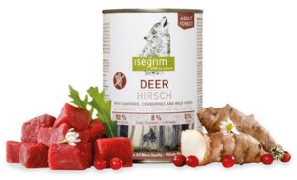 E-shop ISEGRIM dog Adult Deer with Sunchoke, Cowberries & Wild Herbs konzervy pre psy 6x400g
