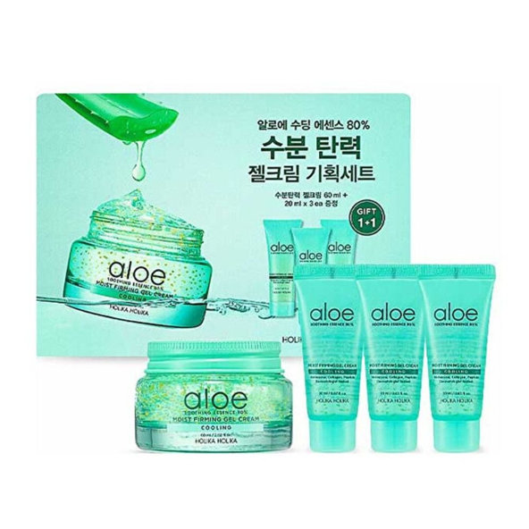 Darčeková sada hydratačnej pleťovej starostlivosti Aloe 80% Gél Cream set Holika Holika