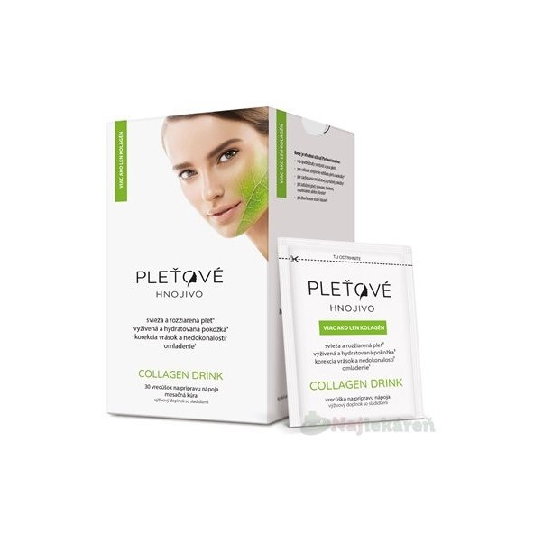 Pleťové hnojivo collagen drink, prášok vo vrecúškach 30 ks