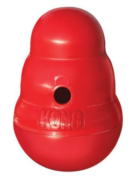 E-shop Hračka Kong Dog Wobbler, plniaca, červená, plast, S