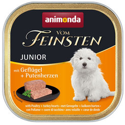 Animonda Vom Feinsten dog JUNIOR hydina a morčacie srdiečka 11 x 150g