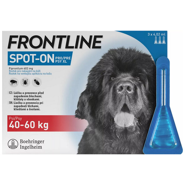 FRONTLINE Spot-on pipeta proti kliešťom a blchám pre psy XL 3 x 4,02ml