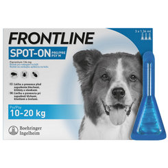FRONTLINE Spot-on pipeta proti kliešťom a blchám pre psy M 3 x 1,34ml
