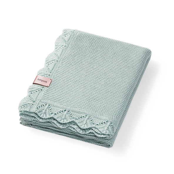 BABYONO Deka pletená bambusová Green 75 x 100 cm