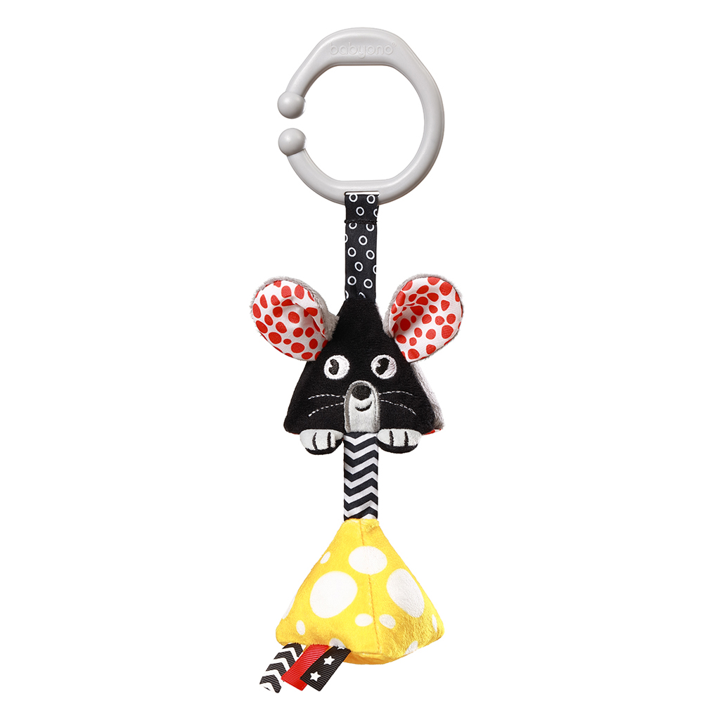 E-shop BABYONO Hračka závesná kontrastná na C krúžku Mouse 0 m+