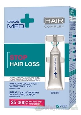 E-shop ceceMED STOP HAIR LOSS ampulky pre vlasovú pokožku 30 x 7 ml