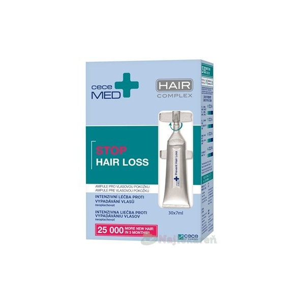 ceceMED STOP HAIR LOSS ampulky pre vlasovú pokožku 30 x 7 ml