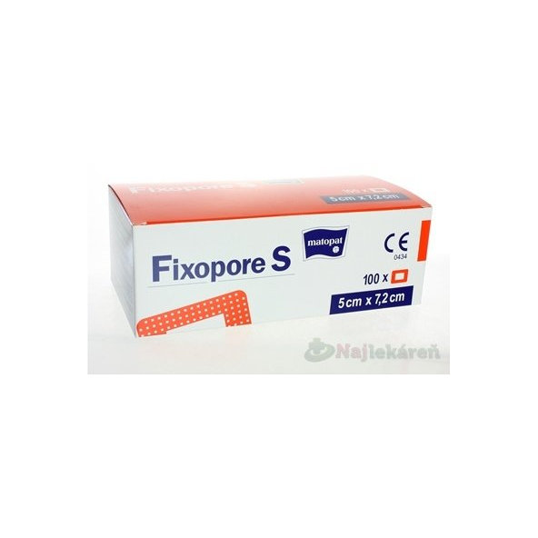 Fixopore S (5cmx7,2cm) sterilná náplasť s absorpčným vankúšikom 100ks