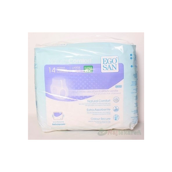 EGOSAN NC Pants Pull Up LARGE SUPER nohavičky navliekacie inkon., flexibilný pás 14ks