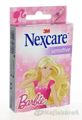 E-shop 3M Nexcare Barbie, detské náplasti [SelP] sensitive 20ks
