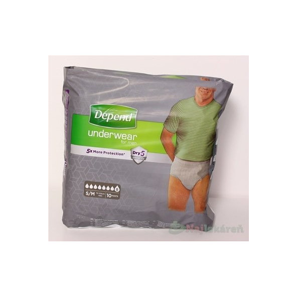 DEPEND SUPER S/M pre mužov naťahovacie nohavičky 10ks