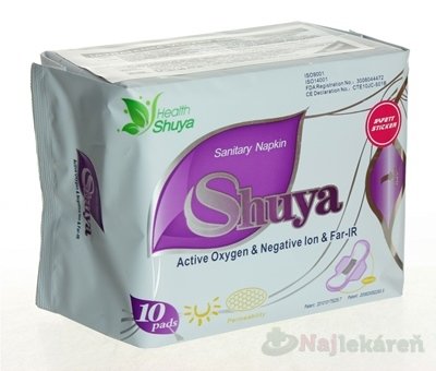 E-shop Shuya Ultratenké hygienické vložky Denné s krídelkami, Active Oxygen&Negative lon&Far-IR, 10ks