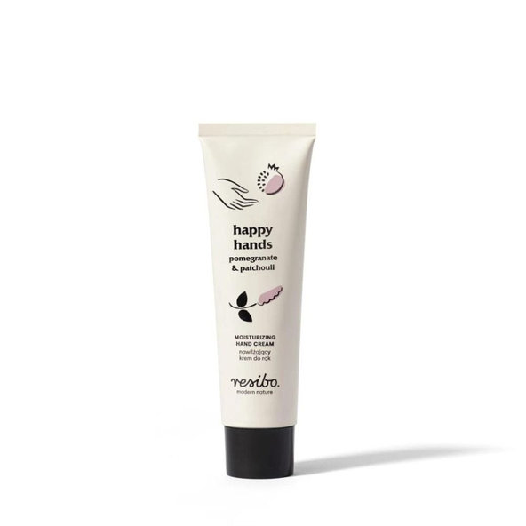 Hydratačný krém na ruky granátové jablko a pačuli Happy Hands Resibo 50 ml