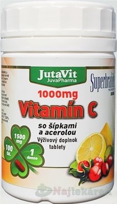 E-shop JutaVit Vitamín C 1000 mg so šípkami a acerolou 100 ks