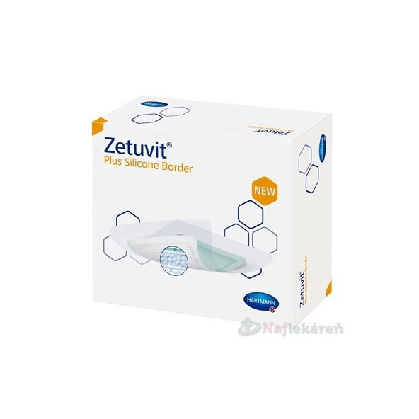 Zetuvit Plus Silicone Border kompres sterilný (17,5x17,5cm) 10ks