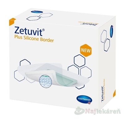 E-shop Zetuvit Plus Silicone Border kompres sterilný (12,5x12,5cm) 10ks