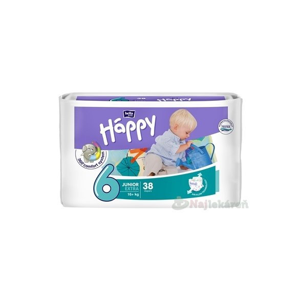Bella HAPPY 6 JUNIOR EXTRA jednorázové plienky 38 ks