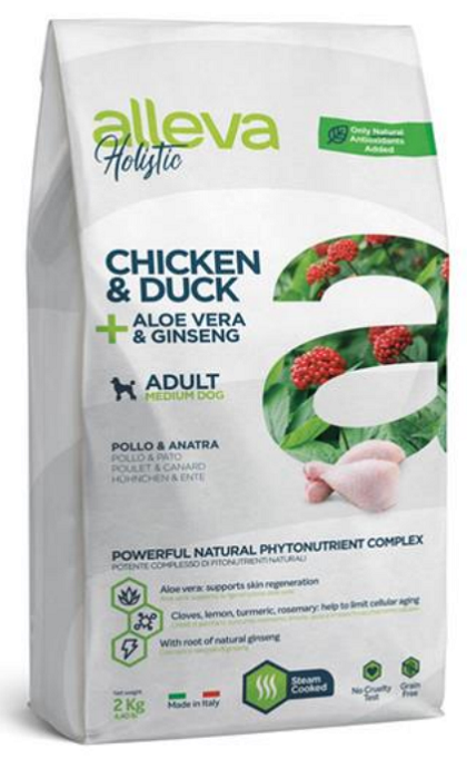 E-shop Alleva HOLISTIC dog adult medium chicken & duck 2kg