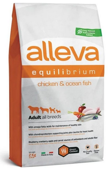 E-shop Alleva SP EQUILIBRIUM dog adult all breed chicken & ocean fish 2kg