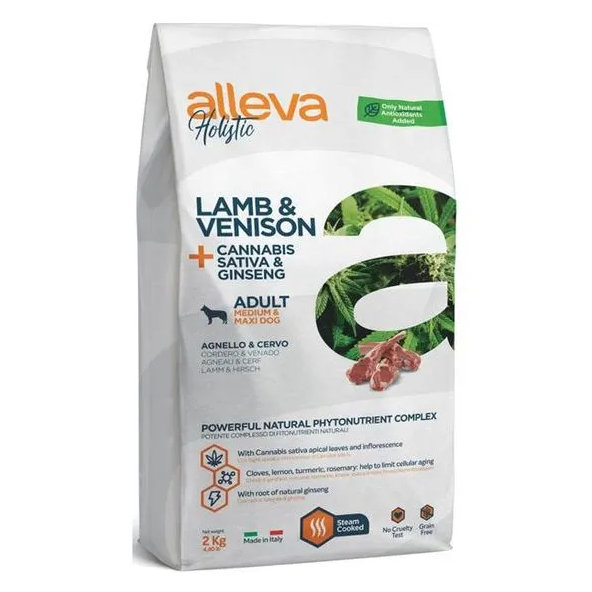 Alleva HOLISTIC dog adult medium & maxi lamb & venison 2kg