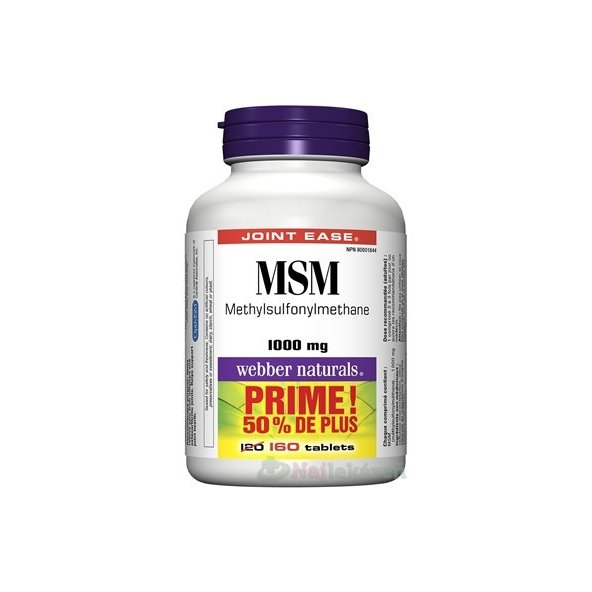 Webber Naturals MSM 1000 mg BONUS 160 tabliet