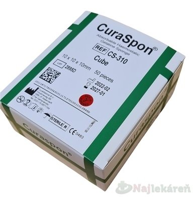 E-shop CuraSpon Cube CS-310 želatínové hemostatikum, 50 ks