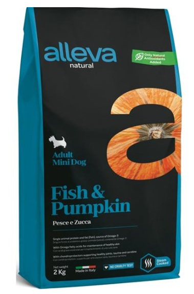 E-shop Alleva NATURAL dog adult mini fish & pumpkin 2kg
