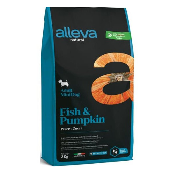 Alleva NATURAL dog adult mini fish & pumpkin 12kg